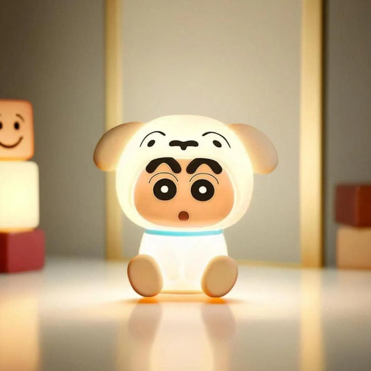 Crayon Shin-chan Shiro LED Night Light Lamp | Soft Warm Glow | Cute Anime Dog Night Lamp for Kids Bedroom, Study Table & Gifting
