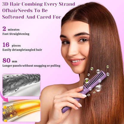 Meneflix Cordless Mini Hair Straightener | Portable Rechargeable Hot Comb